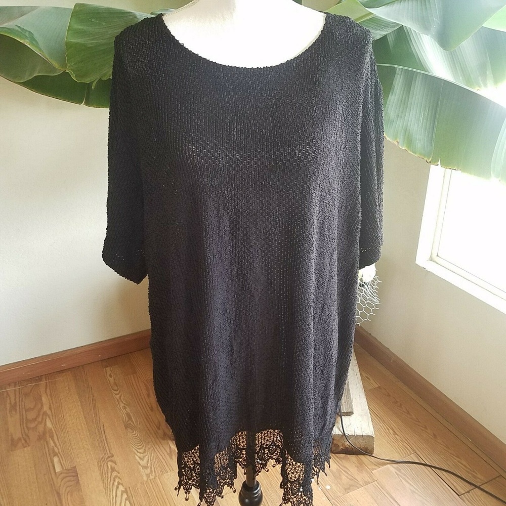 Anna Maxwell Womans Plus Size 20W Black Blouse